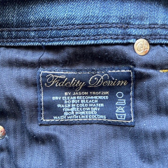 FIDELITY Stevie Mid Rise Straight Leg Viper Rinse Jeans Sz 28 - Picture 8 of 11